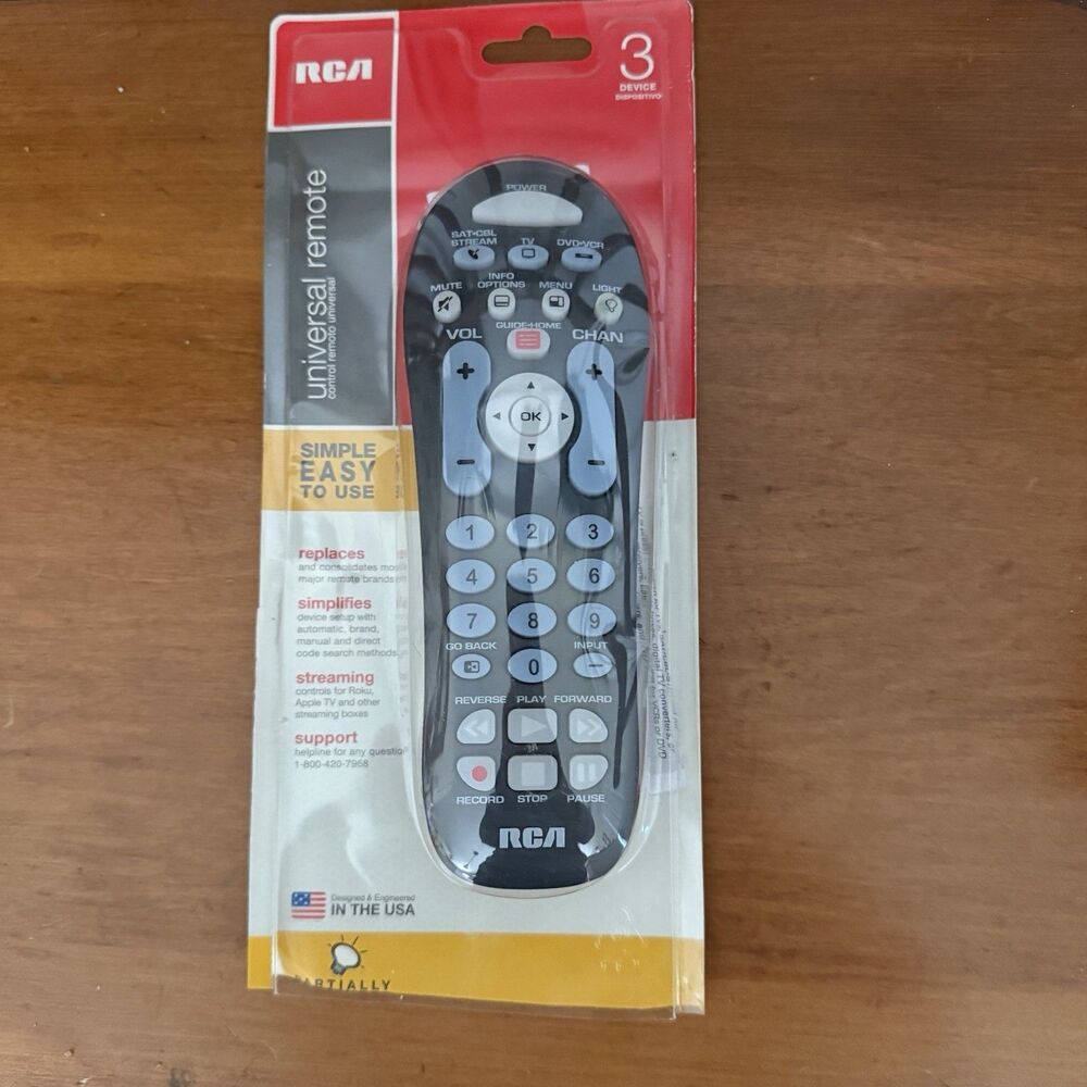RCA Universal TV Remote Control Backlit Keypad (#RCR314WZ)